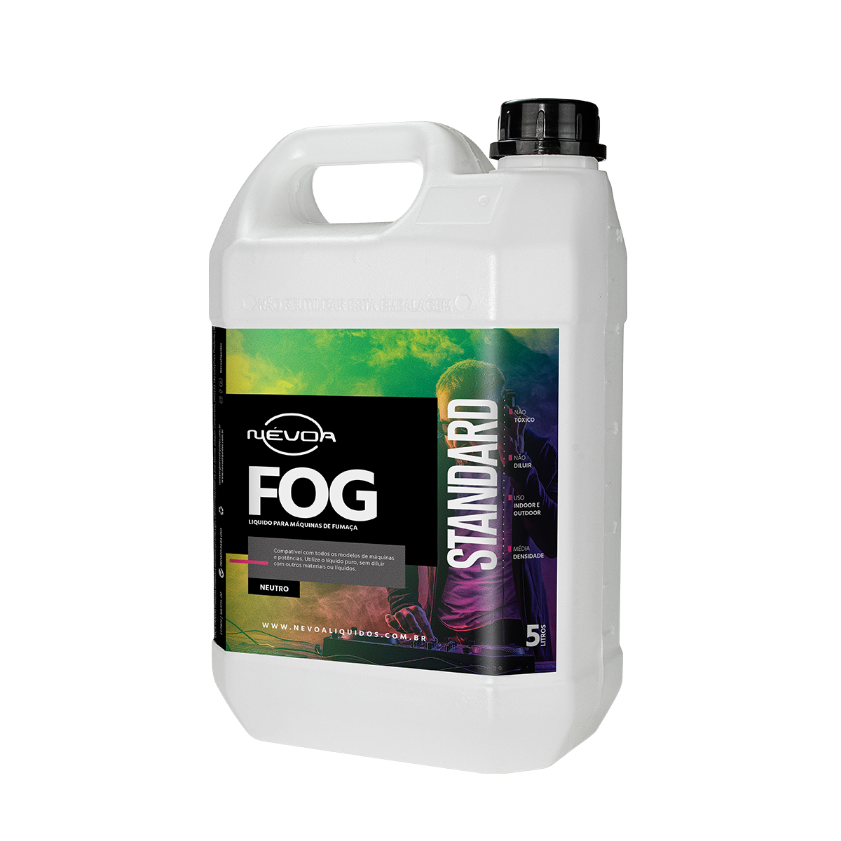 FT02 4635 LIQUIDO PARA MAQUINA DE FUMAÇA 5 LITROS FOG LINHA STANDART NEUTRO NEVOA-THUMB